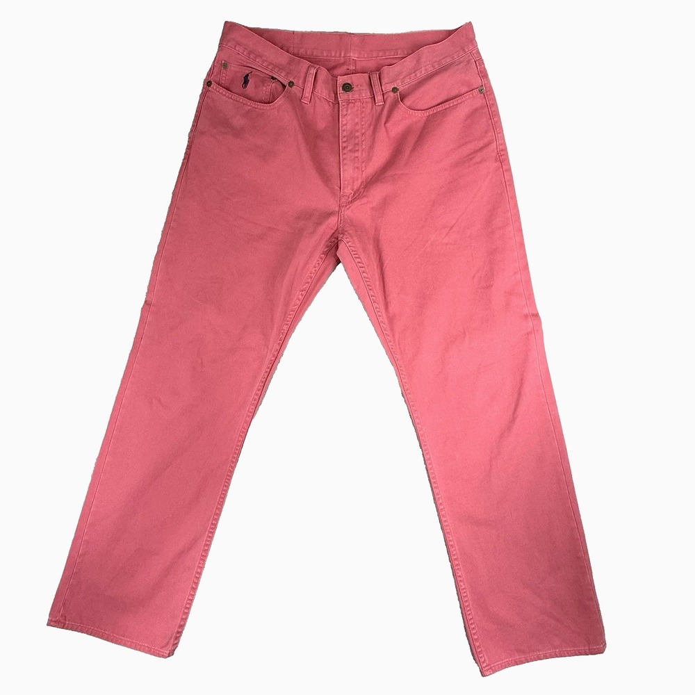 Polo Ralph Lauren Chino Pants Men 34x30 Nantucket 650 Straight Leg Talon Zip Fly